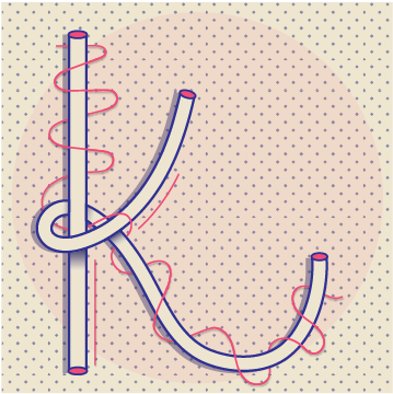 Illustrated letter K